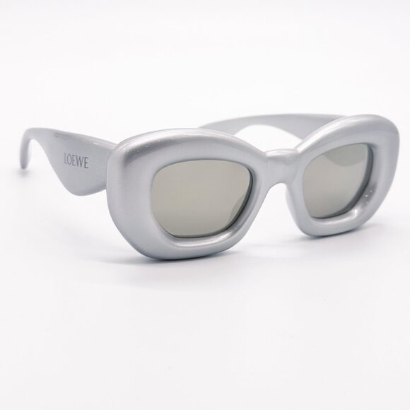 NEW LOEWE LW40117I 20C SILVER UNISEX SUNGLASSES LOEWE main image 4